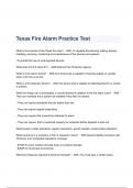 Texas Fire Alarm Practice Test Questions & Answers 2023 ( A+ GRADED 100% VERIFIED)