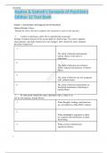 Kaplan & Sadock's Synopsis of Psychiatry 12TH EDITION TESTBANK.