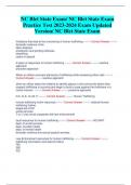 NC Blet State Exam/ NC Blet State Exam  Practice Test 2023-2024 Exam Updated  Version/ NC Blet State Exam