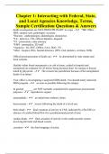 Chapter 1: Interacting with Federal, State, and Local Agencies Knowledge, Terms, Sample Certification Questions & Answers