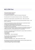 NCC EFM Test Questions & Answers 2023 ( A+ GRADED 100% VERIFIED)