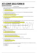 ATI COMP 2013 FORM B Questions and answers