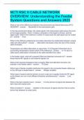 NCTI RSC II CABLE NETWORK OVERVIEW: Understanding the Feeder System Questions and Answers 2023