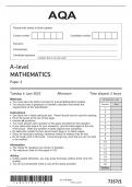 AQA MATHEMATICS A LEVEL PAPER 1 [7356] 2023