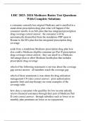 UHC 2023- 2024 Medicare Basics Test Questions With Complete Solutions