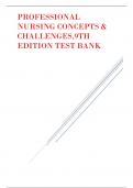 PROFESSIONAL NURSING CONCEPTS & CHALLENGES, 9TH EDITION  2024 LATEST REVISED UPDATED TEST BANK