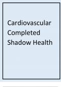 Cardiovascular  Completed  Shadow Health 