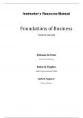 Aim for the Stars in 2023-2024 with [Foundations of Business,Pride,4e] Solutions Manual