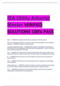 ISA Utility Arborist  Master VERIFIED  SOLUTIONS 100% PASS