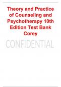 Theory and Practice of Counseling and Psychotherapy 10th Edition Test Bank Corey Complete testbank