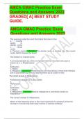 AMCA CMAC Practice Exam Questions and Answers 2023 GRADED[ A] BEST STUDY GUIDE.