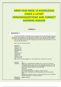 NRNP 6566 WEEK 10 KNOWLEDGE CHECK 2 LATEST VERSIONSQUESTIONS AND CORRECT ANSWERS AGRADE