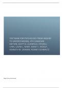 Test Bank for Psychology From Inquiry to Understanding, 4th Canadian Edition, Scott O. Lilienfeld, Steven J. Lynn, Laura L. Namy, Nancy J. Woolf, Kenneth M. Cramer, Rodney Schmaltz.