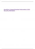 Sensitive Compartmented Information (SCI) Security Refresher