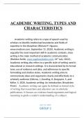 Class notes ENGLISH 101  Academic Writing