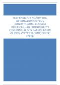 TEST BANK FOR ACCOUNTING  INFORMATION SYSTEMS, UNDERSTANDING BUSINESS  PROCESSES, 4TH EDITION BRETT  CONSIDINE, ALISON PARKES, KARIN  OLESEN, YVETTE BLOUNT, DEREK  SPEER