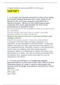 SMFNP1 Questions and Answers | 1. A 14 year old female presents to the clinic today by herself stating that she isn’t sure what to do because she was just sexually assaulted by a family member. Which of the following actions would be the most appropriate 