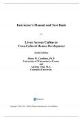 Instructor’s Manual and Test Bank for Lives Across Cultures Cross-Cultural Human Development Sixth Edition  Harry W. Gardiner, Ph.D  University of Wisconsin-La Crosse   and  Alexina Chai, M.A.  Columbia University