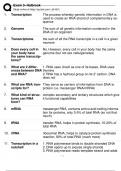 Exam 3 Molecular Biology (BIO 99) Study Guide  for Halbrook