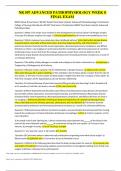 NR507 Week 8 Final Exam / NR 507 Week 8 Final Exam (Latest): Advanced Pathophysiology: ChamberlainCollege of Nursing Chamberlain NR 507 Final Exam / Chamberlain NR507 Final Exam (Latest): Advanced Pathophysiology