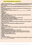 Private Pesticide Applicator License Exam 1. When a pest reaches the ______, pest management procedures need to be applied to prevent it from reaching economically damaging populations.: Economic Threshold 2. Protectant fungicides must be applied BEFORE i