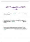 ATI: Practice Exam NGN 2020