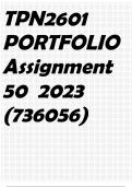 TPN2601 PORTFOLIO Assignment 50 (QUALITY ANSWER) 2023 (736056)