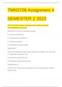 TMN3706 Assignment 4 SEMESTER 2 2023.