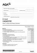 AQA A LEVEL CHEMISTRY PAPER 2 JUNE 2022 (74052: Organic and Physical Chemistry)