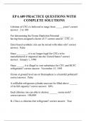  EPA 609 PRACTICE QUESTIONS WITH COMPLETE SOLUTIONS