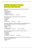 AAB MT Chemistry: Practice Questions And Answers