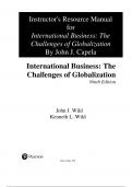 Solution Manual for International Business The Challenges of Globalization 9th Edition by John J. Wild, Kenneth L. Wild
