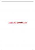 AUE 2602 EXAM PACK-2014, UNISA