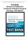 Test bank Brunner & Suddarth's Textbook of Medical-Surgical Nursing 15th edition Test Bank Janice L Hinkle, Kerry H. Cheever - All Chapters (1-68) | A+ ULTIMATE GUIDE  2022