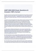 AHIP 2022-2023 Exam Questions & Answers 100% Correct