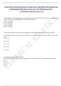 Chem 201(Chemical Kinetics) Final Exam 2022/2023.Well Elaborate And Detailed Questions &Answers for Distinction Pass. (ANSWERS FROM PAGE 51)