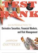 TEST BANK for An Introduction to Derivative Securities, Financial Markets, and Risk Management 1st Edition by Jarrow and Chatterjea | All Chapters 1-26