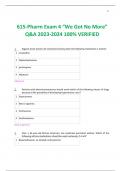 615-Pharm Exam 4 “We Got No More” Q&A 2023-2024 100% VERIFIED 1. Digoxin levels need to be monitored closely when the following medication is started: 1 . Loratadine 2 . Diphenhydramine 3 . Ipratropium 4 . Albuterol Albuterol 2. Patients with pheochromocy