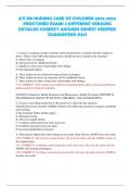 ATI RN NURSING CARE OF CHILDREN 2023-2024 PROCTORED EXAMS 3 DIFFERENT VERSIONS DETAILED CORRECT ANSWERS EXPERT VERIFIED GUARANTEED PASS