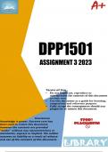 DPP1501 ASSIGNMENT 3 2023 