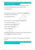 CBMT Exam Music Therapy Boards Exam Questions and Answers Latest 2023 GRADED A+