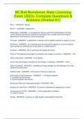 NC Bail Bondsman State Licensing Exam (2023)- Complete Questions & Answers (Graded A+)
