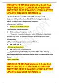 NURSING FN MN 568 Midterm Q & As ALL ANSWERS 100% CORRECTLY/VERIFIED ANSWERS BEST EXAM SOLUTION LATEST UPDATE 2022/2023 GRADED A+