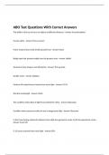 ABO Test Questions With Correct Answers 