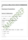 ATI TEAS 6 PRACTICE TESTS WORKBOOK  6 Smartprep Examinations