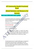 ATI Community Health Proctored Exam (Detail Solutions and Resource for the test) Real exam 2023/2024 latest update