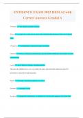 ENTRANCE EXAM 2023 HESI A2 with Correct Answers Graded A