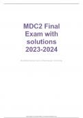 MDC2 Final Exam with solutions 2023-2024