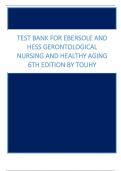 Test Bank for Ebersole and Hess Gerontological Nursing and Healthy Aging 6th Edition by Touhy