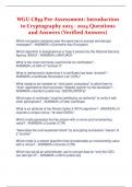 WGU C839 Pre-Assessment: Introduction to Cryptography 2023 - 2024 Questions and Answers (Verified Answers)